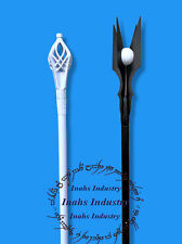 Both Staff of gandalf white & Staff of Saruman Black Together From LOTR picture