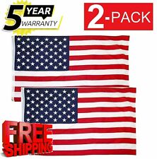 2x3 American Flag w/ Grommets USA United States of America US Flags 2 Pack picture