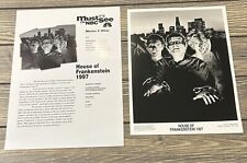 Vintage NBC House of Frankenstein 1997 Press Release Photo and Fact Sheet picture