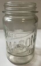 Agee Mason Jar Pint Glass Preserving Fruit Jar Straight AGM c1920s picture