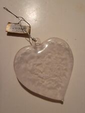 Roman Inc Glass Heart Ornament Clear Hanger Hanging Decor picture