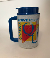 Vintage 1980s Queen's University 22oz Hot/Cold Thermo Mug Whirley USA picture