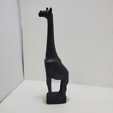 Hand Carved Ebony Wood Tall Giraffe Figure Vintage Folk Art Africa 15