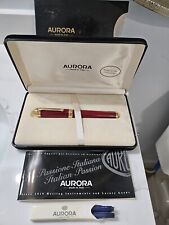 Aurora Telentum Burgundy Fountain Pen 18K Gold Nib, Used Once, In Vintage Box picture