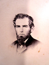CDV photograph- Wells' River, VT. - Gentleman with stern gaze- small oval-1860's picture