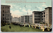 Employees Leaving Factory National Cash Register Co Dayton OH Ohio Postcard 1911 picture