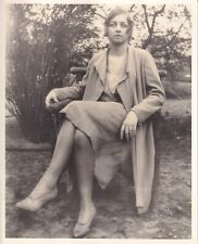 Vintage Photo Beautiful Young Woman Outdoor Portrait 1930s *see description* picture