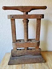 Antique Primitive Handcrafted Wooden Work Clamp Vise Press Superb Condition  picture