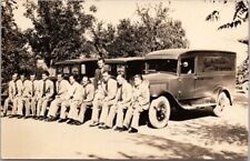c1930s JACK MILLS ORCHESTRA Real Photo RPPC Postcard Band Members & Touring Cars picture