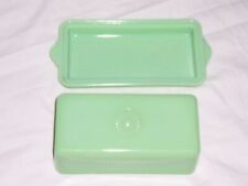 Vintage McKee Green Jadeite 1 Pound Butter Dish & Lid Jadite Glass NICE picture