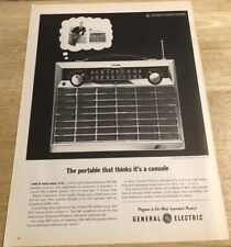 1962 GE GENERAL ELECTRIC FM/AM TRANSISTOR RADIO AD  - Vintage Magazine Ad picture