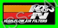 -----K & N HIGH-FLOW AIR FILTERS EMBROIDERED PATCH----- IRON/SEW ON ~4-1/2
