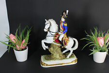 German scheibe alsbach porcelain napoleon officer dorsenne on horse marked  picture