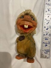 Vintage Henning Norway Folk Art Hand Carved Wood Crown Troll Gnome Figurine 2/2 picture