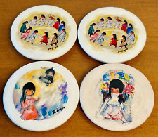 4 Ted De Grazia Hand Painted Art Children Los Ninos Coasters 4