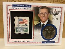 MICHAEL FLYNN 2020 DECISION POSTAGE STAMP & COIN 1/20 CARD - POA-47 picture