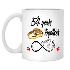 54st wedding anniversary gift for wife Coffee MUG th 54 Years together Husband picture