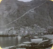 Lake Como and the Village of Como, Italy, Antique Magic Lantern Glass Slide picture
