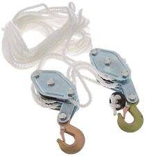 2 Ton Rope Hoist Pulley Wheel Block and Tackle, 4000LB 65 Feet Poly Rope Hois... picture