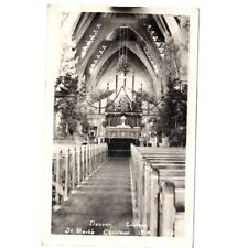 RPPC St.Mark's Christmas 1914 Denver Colorado IRSI Postcard Church Interior picture