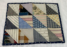 Vintage Patchwork Quilt Table Topper, Triangles, 1930’s, Calico Prints, Multi picture