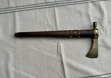 18th Century Native American Trade Pipe Tomahawk Solid Brass Head Reproduction picture