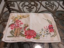 Vintage Set Of 4 Australian Wildflower Placemats Linen Blend picture
