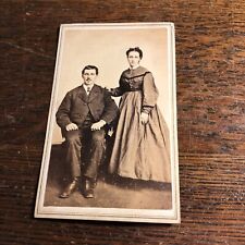 Vintage Victorian Women & Man Couple CDV Photo Photograph Blairsville Pa￼ picture