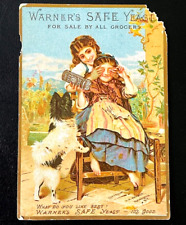 Antique Victorian Trade Card WARNER'S SAFE YEAST General Store Grocery Ephemera picture