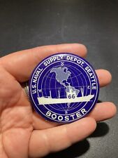 U.S. NAVAL SUPPLY DEPOT SEATTLE Washington BOOSTER  pinback button Military picture
