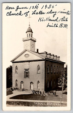 Church of Later Day Saints Temple Kirtland OH Ohio RPPC Real Photo Postcard 1935 picture