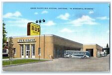 c1940's Union Pacific Bus Station Exterior Cheyenne Wyoming WY Unposted Postcard picture