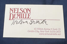 NELSON DEMILLE Author Autograph Signed Business Card PALM CITY THE CHARM SCHOOL  picture