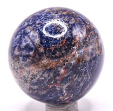 46mm Deep Blue Sodalite w/ Feldspar Sphere UV Reactive Gemstone Ball - S. Africa picture