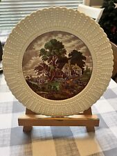 Antique Coalport Kings Ware Pastoral Plate Off White Detailed Edging England picture