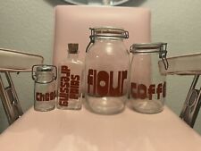Vintage Triomphe Glass Set - France ARC Canisters  picture