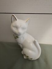Beautiful Burren Porcelain Clover Cat Figurine - Made in Ireland -  picture