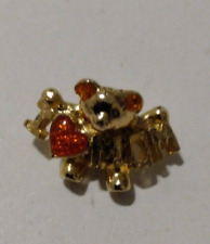 I Love Mom Teddy Bear Gold Toned Toned Pin picture