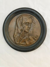 Fine Bronze Relief: Mary/Virgin in Wooden frame picture