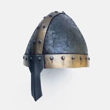 Armor Helmet Cosplay Medieval Viking Norse Helmet Replica Handmade 18GA SCA picture