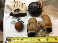 VTG OK Mfg. Miniature Leather Advertising Baseball Mitts, Boxing Gloves and More picture