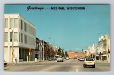 Neenah WI-Wisconsin, General Greetings, Advertisement, Vintage Souvenir Postcard picture