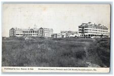 c1920's Breakwater Court & Cliff Hotels Building Kennebunkport Maine ME Postcard picture