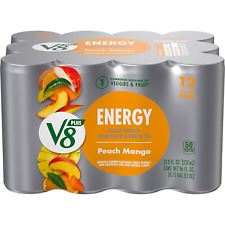 V8 +ENERGY Peach Mango Energy Drink, Made with Real Vegetable and Fruit Juices, picture