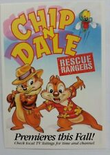 DISNEY AFTERNOON POSTCARD CHIP N DALE RESCUE RANGERS 1989 PROMOTIONAL POST CARD picture
