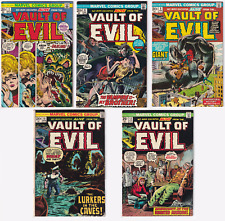 Marvel Vault of Evil LOT (5) #7 8 9 10 12 Comic Book 1973 Various Horror Stories picture