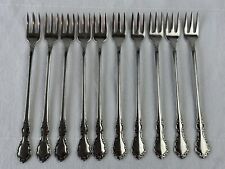 10 Oneida Cocktail Forks Distinction Deluxe MANSION HALL Long Handle Stainless picture