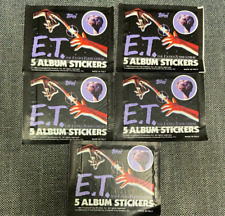 1982 Topps Panini E.T. Album Sticker Card Sealed Pack Lot (5) mint from case picture