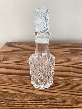 Vintage Edwardian Clear Pressed Glass Perfume/cologne Bottle 6.25” Tall picture