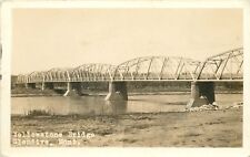 Glendive MT Bell Street Yellowstone River Thru Truss Bridge RPPC 1925-1930 picture